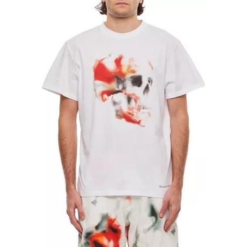 Skull Print T-Shirt - Größe L - white - alexander mcqueen - Modalova