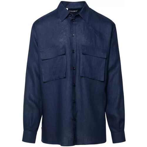 Pockets Shirt - Größe 39 - blue - Dolce&Gabbana - Modalova