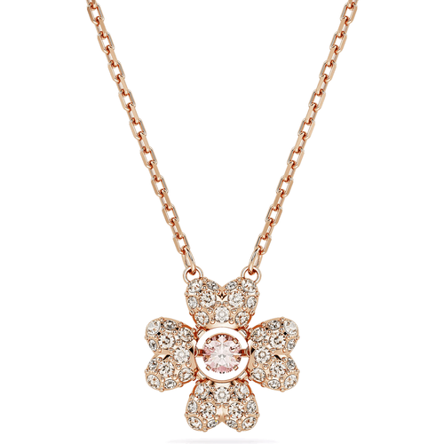 Charms - Idyllia pendant, Clover, Rose gold-tone plated - Gr. unisize - in Weiß - für Damen - Swarovski - Modalova