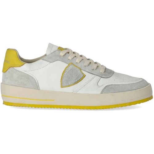 Low-Top Sneaker - Nice Low White Yellow Sneaker White - Gr. 40 (EU) - in - für Damen - Philippe Model - Modalova