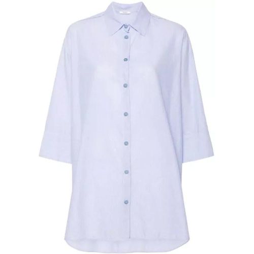 Blue-White Striped Cotton Shirt - Größe 44 - blue - PESERICO - Modalova