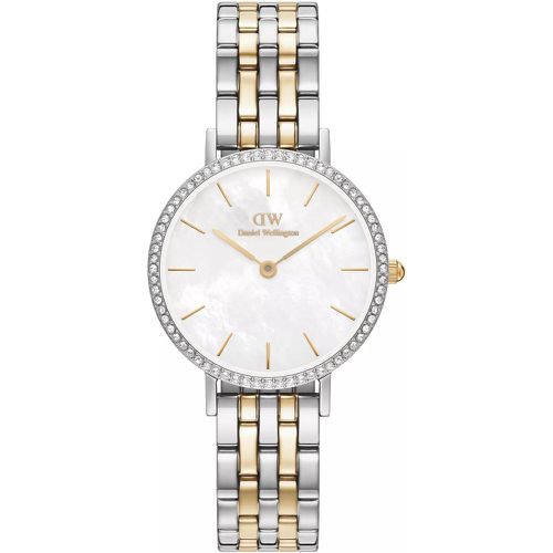 Uhr - Petite 28 Bezel 5-link White MOP TT G/S - Gr. unisize - in Mehrfarbig - für Damen - Daniel Wellington - Modalova