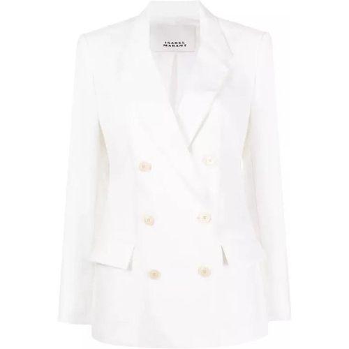 White Double-Breasted Jacket - Größe 38 - white - Isabel marant - Modalova