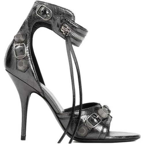 Sandalen & Sandaletten - Steel Grey Silver Sheep Leather Cagole H110 Sandal - Gr. 36 (EU) - in - für Damen - Balenciaga - Modalova