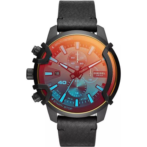 Uhren - Griffed Chronograph Leather Watch - Gr. unisize - in Schwarz - für Damen - Diesel - Modalova