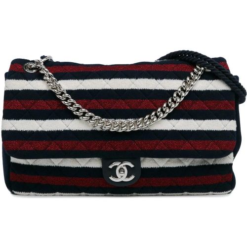 Totes & Shopper - Maxi Multicolor Stripe Jersey Rope Flap - Gr. unisize - in - für Damen - Chanel - Modalova