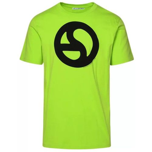 Green Cotton T-Shirt - Größe L - green - Acne Studios - Modalova