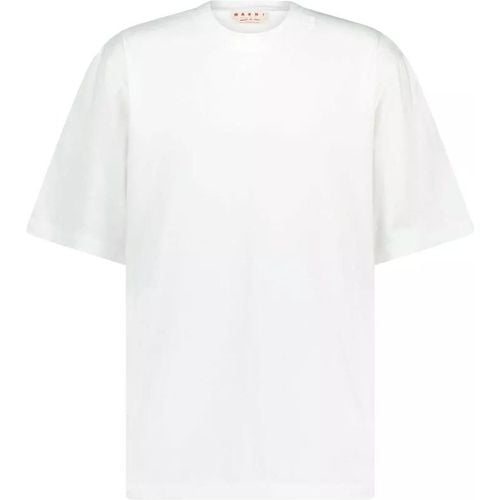 Oversized T-Shirt mit Logo-Stickerei - Größe 52 - Marni - Modalova