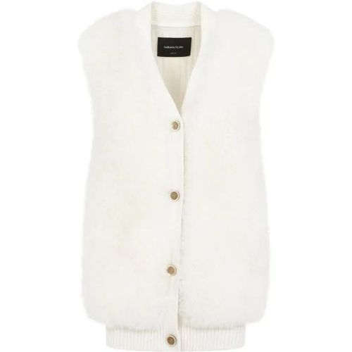 White Shearling Gilet - Größe 38 - weiß - Fabiana Filippi - Modalova