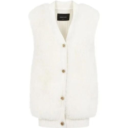 White Shearling Gilet - Größe 40 - Fabiana Filippi - Modalova