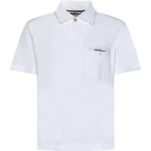 White Cotton Piqué Sartorial Polo Shirt - Größe S - white - Palm Angels - Modalova
