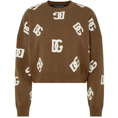 Brown Wool Sweater - Größe 42 - brown - Dolce&Gabbana - Modalova