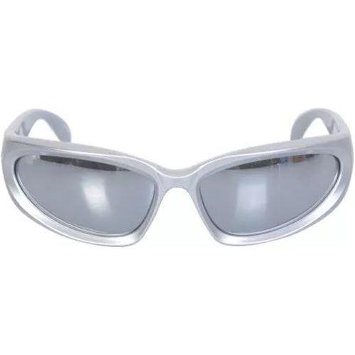 Sonnenbrille - Black Swift Oval sunglasses - Gr. unisize - in Grau - für Damen - Balenciaga - Modalova