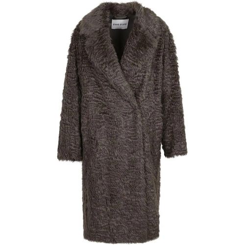 Gray Faux Fur Coat - Größe 34 - Stand Studio - Modalova