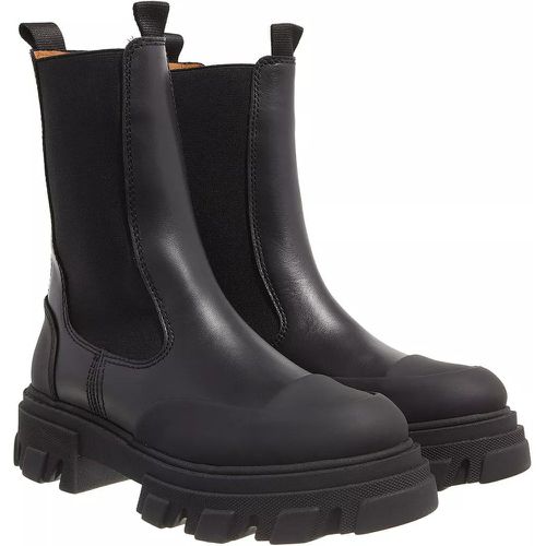 Boots & Stiefeletten - Cleated Mid Chelsea Boot Black Stitch - Gr. 37 (EU) - in - für Damen - Ganni - Modalova