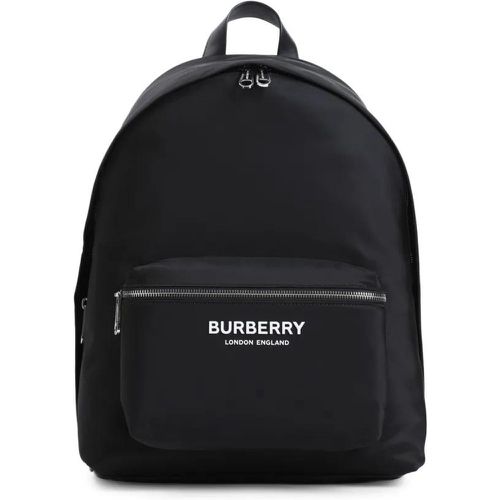 Rucksäcke - Black Backpack With White Lettering Logo - Gr. unisize - in - für Damen - Burberry - Modalova