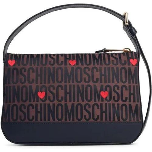 Shopper - Brown Leather Blend Bag - Gr. unisize - in - für Damen - Moschino - Modalova