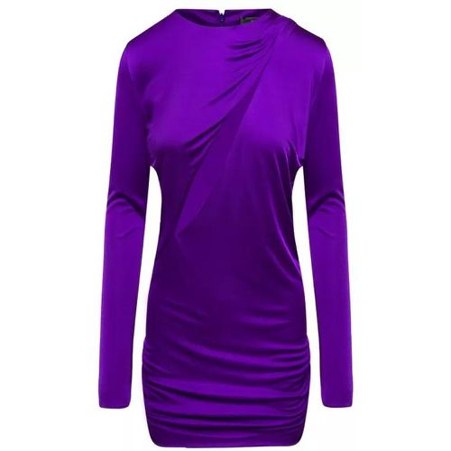 Purple Minidress With Cut-Out Detailing Satin Effe - Größe 38 - purple - Versace - Modalova