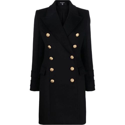 Coats Black - Größe 38 - Balmain - Modalova