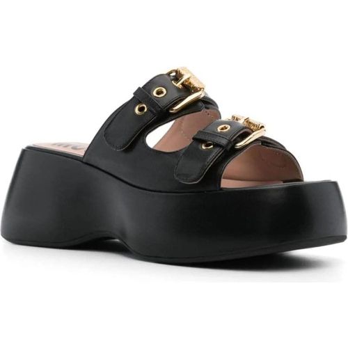 Slipper & Pantoletten - Sandals Black - Gr. 37 (EU) - in - für Damen - Moschino - Modalova