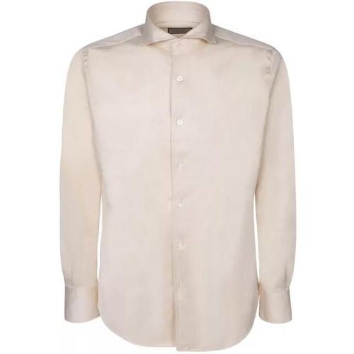 Beige Cotton Shirt - Größe L - Canali - Modalova