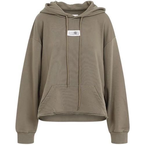 Green Cotton Hoodie - Größe M - braun - MM6 Maison Margiela - Modalova