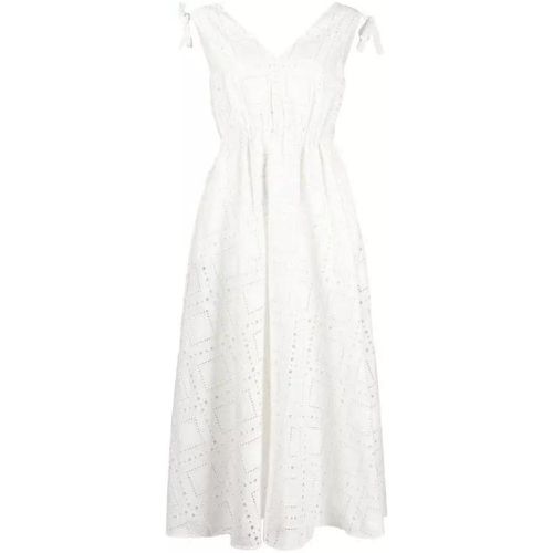 Cut Out-Detail Sleeveless Midi Dress - Größe 40 - white - MSGM - Modalova