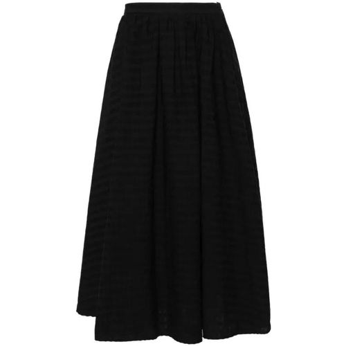 Black Striped Midi Skirt - Größe 40 - black - MSGM - Modalova