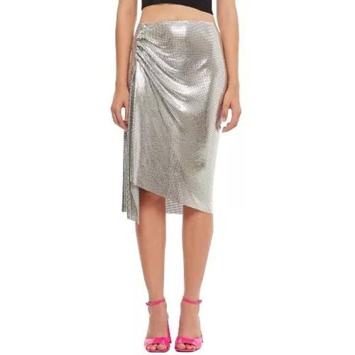 Draped Aluminum Midi Skirt - Größe 40 - silver - Paco Rabanne - Modalova