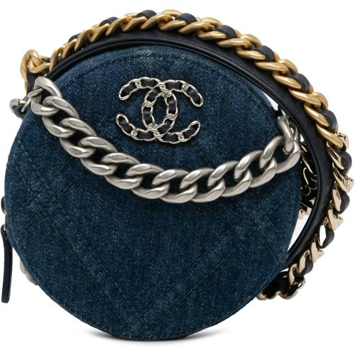 Clutches - Denim 19 Round Clutch with Chain - Gr. unisize - in - für Damen - Chanel - Modalova