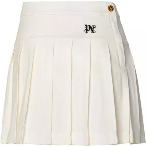 White Cotton Miniskirt - Größe L - white - Palm Angels - Modalova