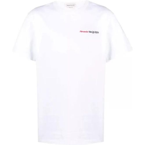 White Embroidered Logo T-Shirt - Größe L - white - alexander mcqueen - Modalova