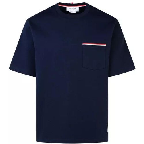 Milano Over' Navy Cotton T-Shirt - Größe 1 - blue - Thom Browne - Modalova