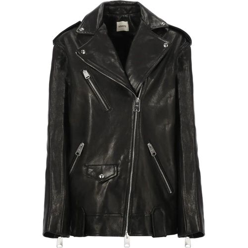 Black Leather Jacket - Größe 4 - Khaite - Modalova