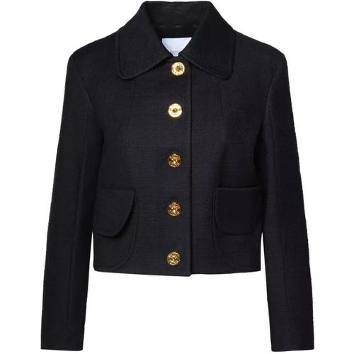 Black Cotton Blend Cropped Jacket - Größe 36 - black - Patou - Modalova