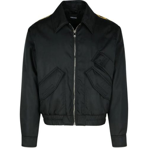 Bomber Jacket In Black Polyamide - Größe 48 - Versace - Modalova