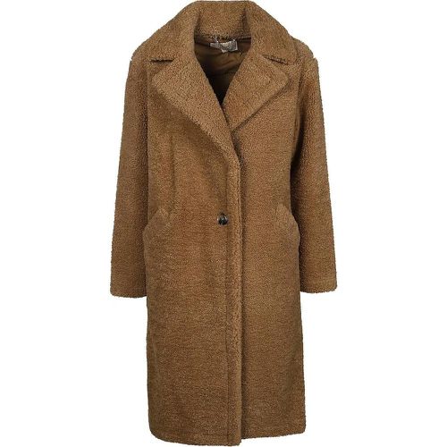 Oversized Shearling Teddy Coat Brown - Größe S - Michael Kors - Modalova