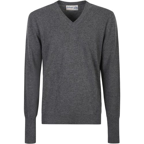 Plain V-neck Sweater Grey - Größe 48 - Ballantyne - Modalova