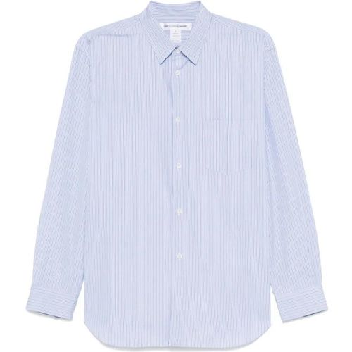 White And Blue Striped Shirt - Größe L - Comme des Garcons - Modalova