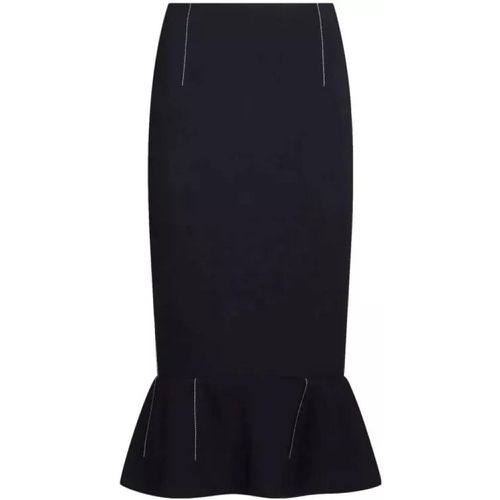 Contrast-Stitching Peplum-Hem Skirt - Größe 36 - black - Marni - Modalova