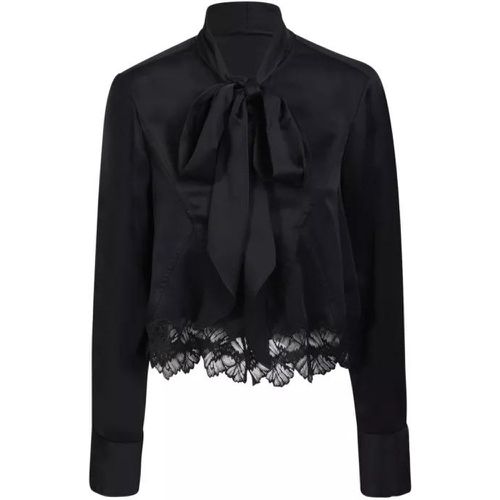 Lace Hem Black Shirt - Größe 40 - black - Stella Mccartney - Modalova