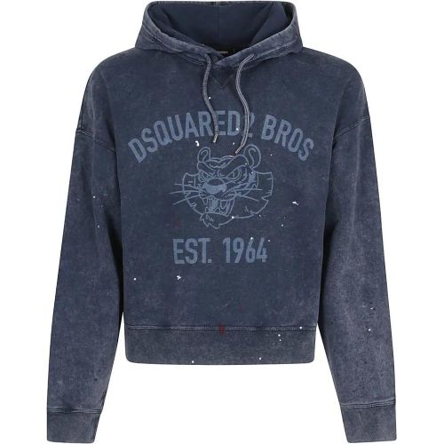 Boxy Fit Hoodie - Größe L - Dsquared2 - Modalova