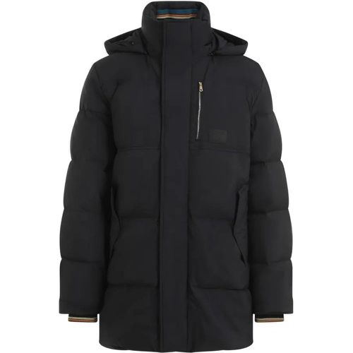 Black Hooded Down Coat - Größe L - Paul Smith - Modalova