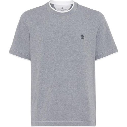 Cotton T-Shirt - Größe L - grau - BRUNELLO CUCINELLI - Modalova