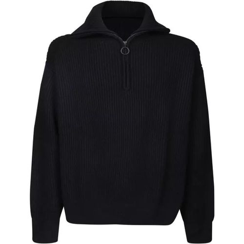 Merino Wool Pullover Polo Shirt - Größe M - black - Studio Nicholson - Modalova