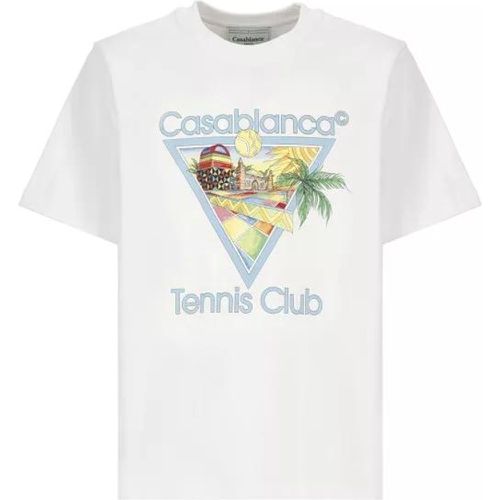 Afro Cubism Tennis Club T-Shirt - Größe L - white - Casablanca - Modalova