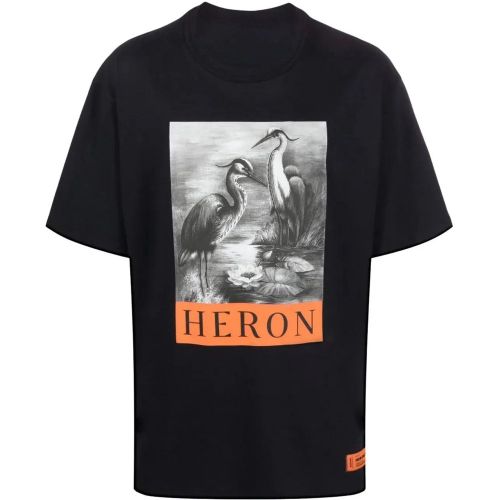 Os Heron Bw Logo Print T-shirt - Größe L - Heron Preston - Modalova