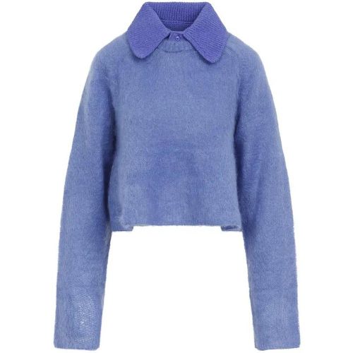 Blue Mohair Polo Sweater - Größe M - Loewe - Modalova