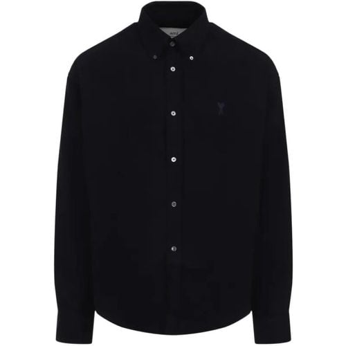 Adc Boxy Fit Navy Blue Cotton Shirt - Größe 41 - AMI Paris - Modalova