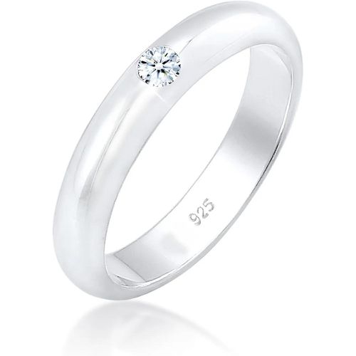 Ringe - Ring Solitär Verlobung Diamant (0.06 ct.) 925er Si - Gr. 58 MM - in Silber - für Damen - Elli - Modalova